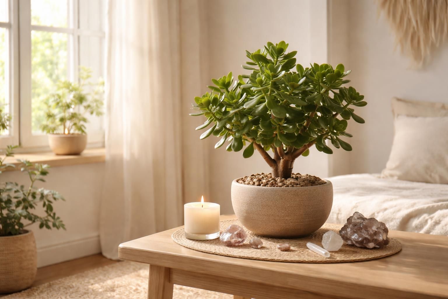 découvrez la signification spirituelle d'un arbre de jade dans votre chambre et apprenez comment cet arbre peut transformer votre espace en un sanctuaire personnel apaisant et harmonieux.